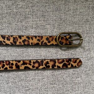 Banana Republic Leopard Pattern Belt - Brown and Black